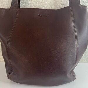 Coach Dark Brown Leather Tote